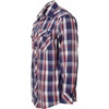 image:imageGioberti Mens Western Plaid Long Sleeve Shirt with Pearl Snapon1092w  Navy  Red  White