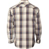 image:imageGioberti Mens Western Plaid Long Sleeve Shirt with Pearl Snapon1093w  Charcoal  White  Blue