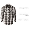 image:imageGioberti Mens Western Plaid Long Sleeve Shirt with Pearl Snapon1095w  Black  White Checkered