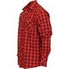 image:imageGioberti Mens Western Plaid Long Sleeve Shirt with Pearl Snapon124w  Red  Black  Orange