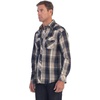 image:imageGioberti Mens Western Plaid Long Sleeve Shirt with Pearl Snapon727w  Khaki  Navy