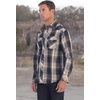 image:imageGioberti Mens Western Plaid Long Sleeve Shirt with Pearl Snapon727w  Khaki  Navy