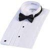 image:imageGioberti Mens Wing Tip Collar Tuxedo Dress Shirt with Bow TieWhite