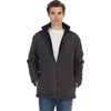 image:imageGioberti Mens Zip Up Reversible Polar Fleece Heavy JacketBlack  Charcoal