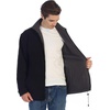 image:imageGioberti Mens Zip Up Reversible Polar Fleece Heavy JacketBlack  Charcoal