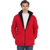 image:imageGioberti Mens Zip Up Reversible Polar Fleece Heavy JacketBlack  Red