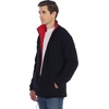 image:imageGioberti Mens Zip Up Reversible Polar Fleece Heavy JacketBlack  Red