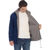 image:imageGioberti Mens Zip Up Reversible Polar Fleece Heavy JacketNavy  Gray