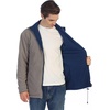 image:imageGioberti Mens Zip Up Reversible Polar Fleece Heavy JacketNavy  Gray