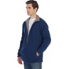 image:imageGioberti Mens Zip Up Reversible Polar Fleece Heavy JacketNavy  Gray