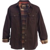 image:imageGioberti Mens 100 Cotton Brushed and Soft Twill Shirt Jacket with Flannel LiningBrown