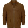 image:imageGioberti Mens 100 Cotton Milano Knit FullZip SweaterCamel