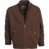 image:imageGioberti Mens 100 Cotton Sportwear Full Zipper Twill Bomber JacketBrown