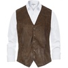 image:imageGioberti Mens 5 Button Faux Leather VestCoffee Bronzing