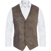 image:imageGioberti Mens 5 Button Faux Suede VestCharcoal