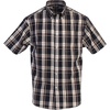 image:imageGioberti Mens Casual Plaid Button Down Short Sleeve Shirt1021  Brown  Navy  Orange Line