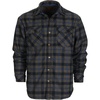 image:imageGioberti Mens Checkered Flannel Jacket With Velvet Underlining93  Navy  Gray  Royal Blue Contrast Line