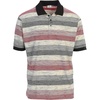 image:imageGioberti Mens Club Stripe Polo Shirt  Short Sleeve Regular Fit Yarn DyeBlack  Style 943