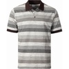 image:imageGioberti Mens Club Stripe Polo Shirt  Short Sleeve Regular Fit Yarn DyeBrown  Style 943