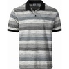 image:imageGioberti Mens Club Stripe Polo Shirt  Short Sleeve Regular Fit Yarn DyeGray  Style 943