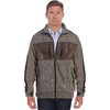 image:imageGioberti Mens Full Zip Cardigan Patch Design Sweater with Flannel LiningMelange Coffee