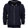 image:imageGioberti Mens Full Zip Up Hoodie with Metal Zipper PocketsMarled Navy Jacket