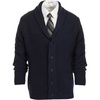 image:imageGioberti Mens Heavy Weight Shawl Collar Knitted Regular Fit CardiganNavy  With Faux Suede Elbow Patch