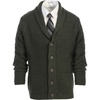 image:imageGioberti Mens Heavy Weight Shawl Collar Knitted Regular Fit CardiganOlive  With Faux Suede Elbow Patch