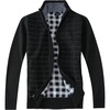 image:imageGioberti Mens Knitted Regular Fit Full Zip Cardigan Sweater with Soft Brushed Flannel LiningBlack