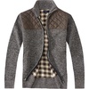 image:imageGioberti Mens Knitted Regular Fit Full Zip Cardigan Sweater with Soft Brushed Flannel LiningMelange Coffee