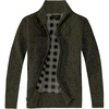 image:imageGioberti Mens Knitted Regular Fit Full Zip Cardigan Sweater with Soft Brushed Flannel LiningMelange Olive