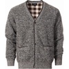 image:imageGioberti Mens Knitted VNeck Button Down Cardigan Sweater with Flannel Lining and Pockets