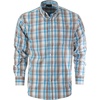 image:imageGioberti Mens Long Sleeve Plaid Shirt995  Blue  Khaki  White