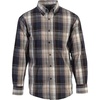 image:imageGioberti Mens Long Sleeve Plaid ShirtKhaki  Navy  727