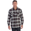 image:imageGioberti Mens Plaid Checkered 100 Cotton Brushed Flannel Shirt35  Black White Red Line 2018