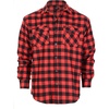 image:imageGioberti Mens Plaid Checkered 100 Cotton Brushed Flannel Shirt48  Red  Black Checkered