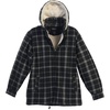 image:imageGioberti Mens Sherpa Lined Flannel Jacket with Removable HoodBlack  White Contrast B