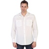 image:imageGioberti Mens Solid Long Sleeve Western Shirt with Pearl Snapon ButtonsWhite
