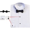 image:imageGioberti Mens Wing Tip Collar Tuxedo Dress Shirt with Bow TieWhite