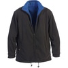 image:imageGioberti Mens Zip Up Reversible Polar Fleece Heavy JacketCharcoal  Royal Blue