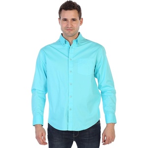 image:imageGioberti Mens 100 Cotton Long Sleeve Casual Twill Oxford ShirtAqua