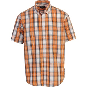 image:imageGioberti Mens Casual Plaid Button Down Short Sleeve Shirt1039  Orange  Gray