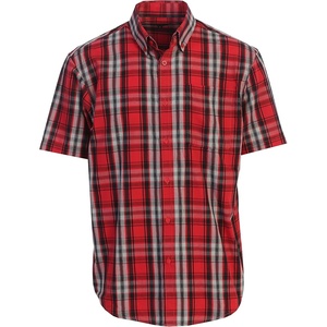 image:imageGioberti Mens Casual Plaid Button Down Short Sleeve Shirt1049  Red  Black  Gray