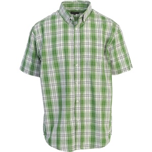 image:imageGioberti Mens Casual Plaid Button Down Short Sleeve Shirt1059  Green  White