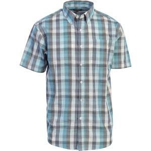 image:imageGioberti Mens Casual Plaid Button Down Short Sleeve Shirt1060  Blue Checkered