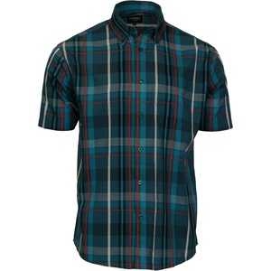 image:imageGioberti Mens Casual Plaid Button Down Short Sleeve Shirt1158  Turquoise  Aqua