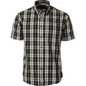 image:imageGioberti Mens Casual Plaid Button Down Short Sleeve Shirt632  Black Gradient