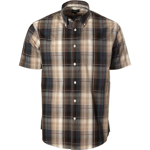 image:imageGioberti Mens Casual Plaid Button Down Short Sleeve Shirt727b  Khaki  Navy