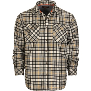 image:imageGioberti Mens Checkered Flannel Jacket With Velvet Underlining1089  Gray  Black  Orange Highlight