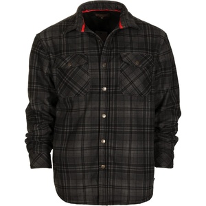 image:imageGioberti Mens Checkered Flannel Jacket With Velvet Underlining34  Charcoal  Black